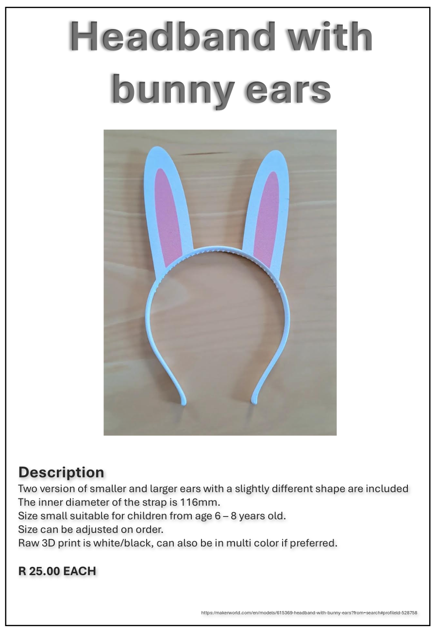 Headband with Bunny Ears